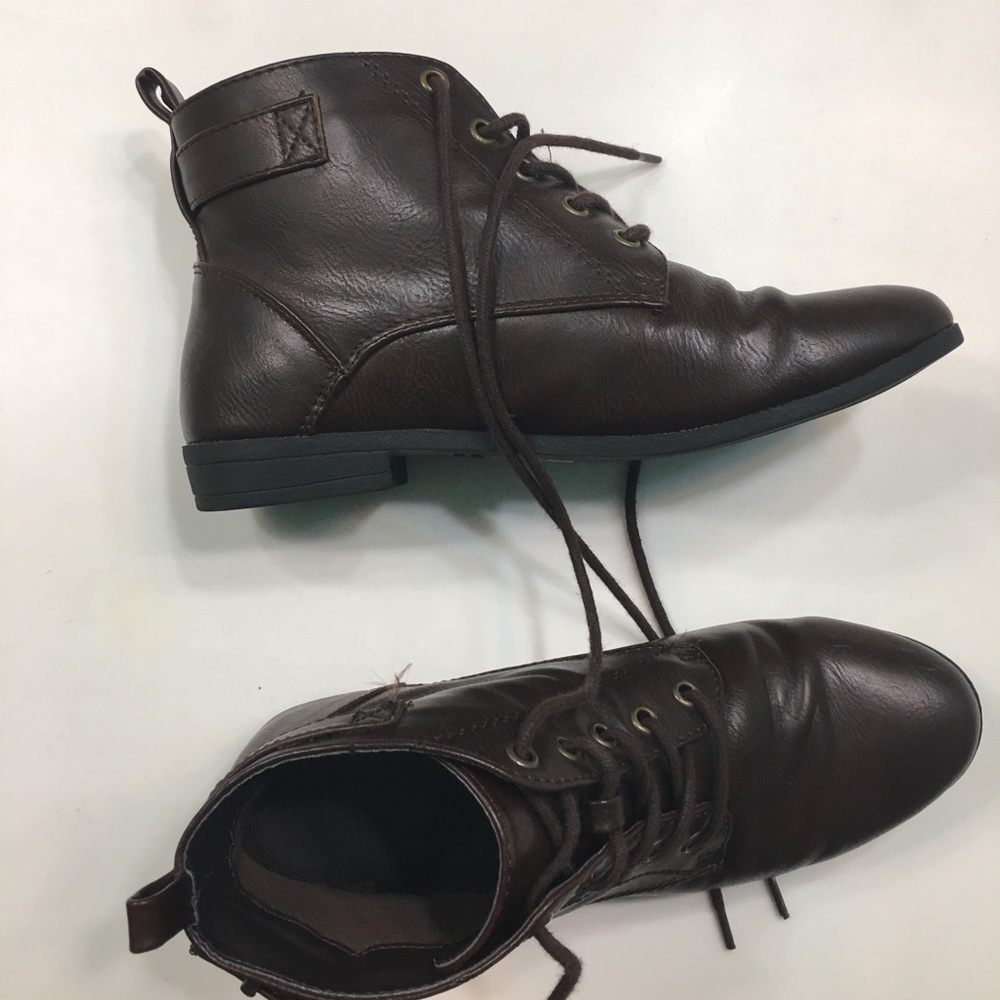 Forever 21 brown lace up ankle boots